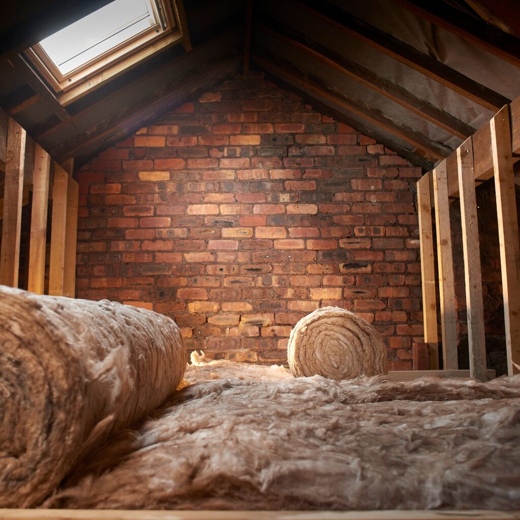 An attic prepared to be insulated
